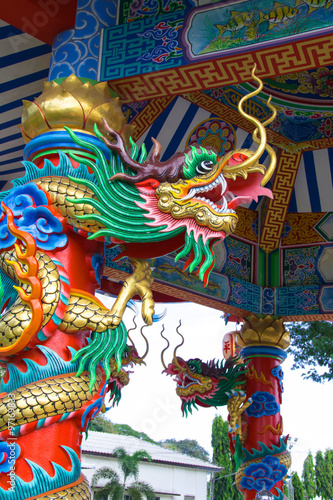 Dragon in Chinese temple 