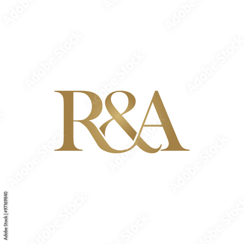 R&A Initial logo. Ampersand monogram logo