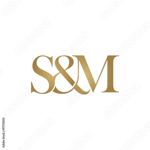 S&M Initial logo. Ampersand monogram logo photo