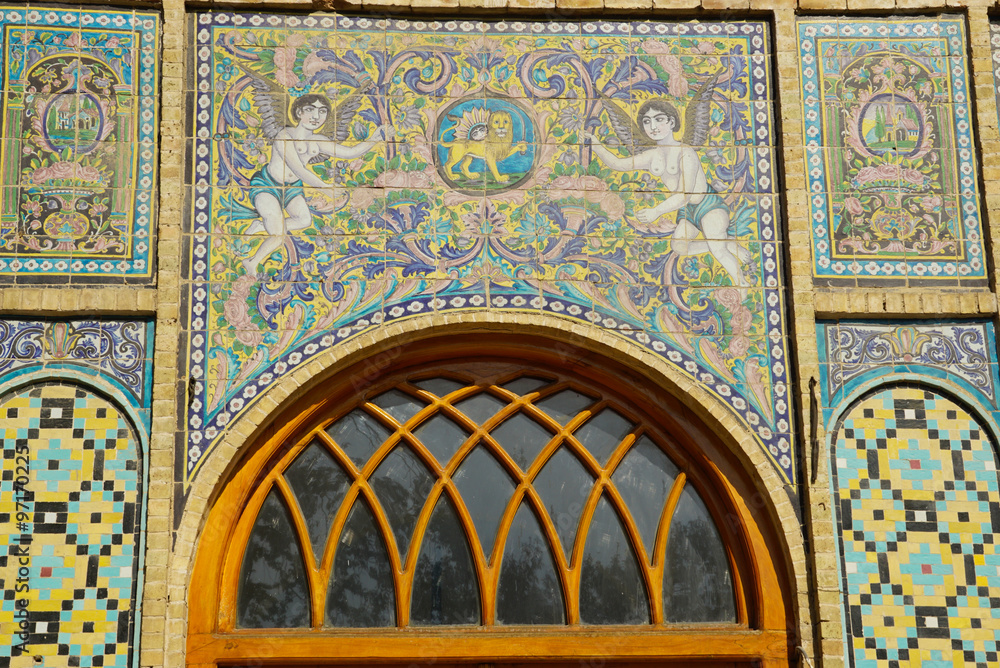 Beautiful detail of the Golestan Palace, Iran.