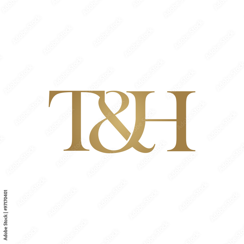 T&H Initial logo. Ampersand monogram logo T&H Initial logo. Ampersand monogram logo