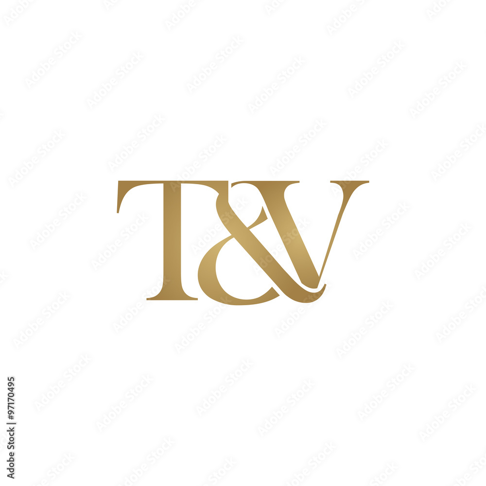 T&V Initial logo. Ampersand monogram logo T&V Initial logo. Ampersand monogram logo