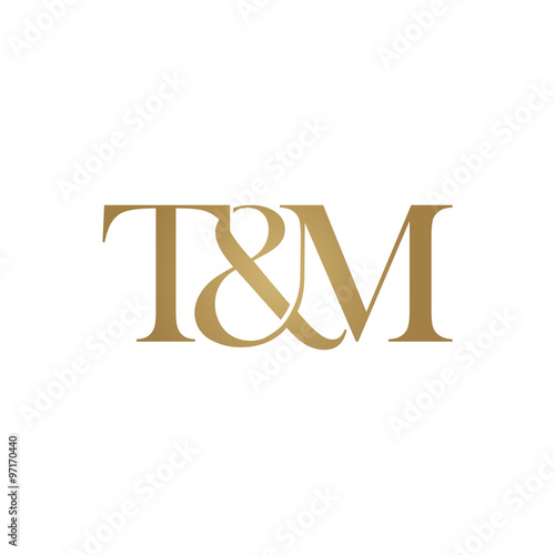T&M Initial logo. Ampersand monogram logo