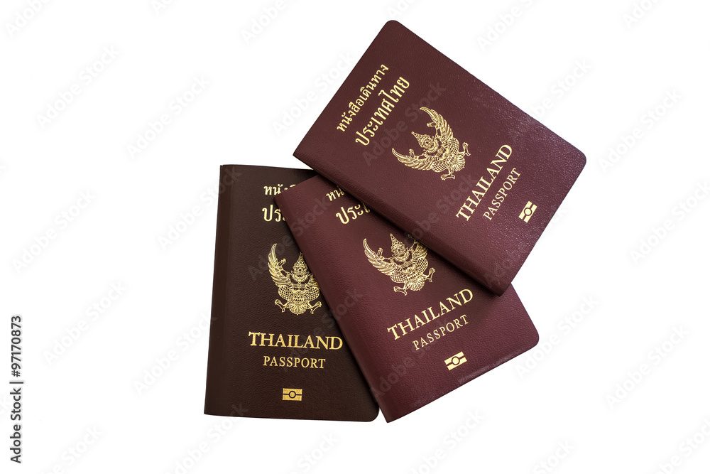 Thailand Passportt Isolated on white background Thailand Passportt Isolated on white background