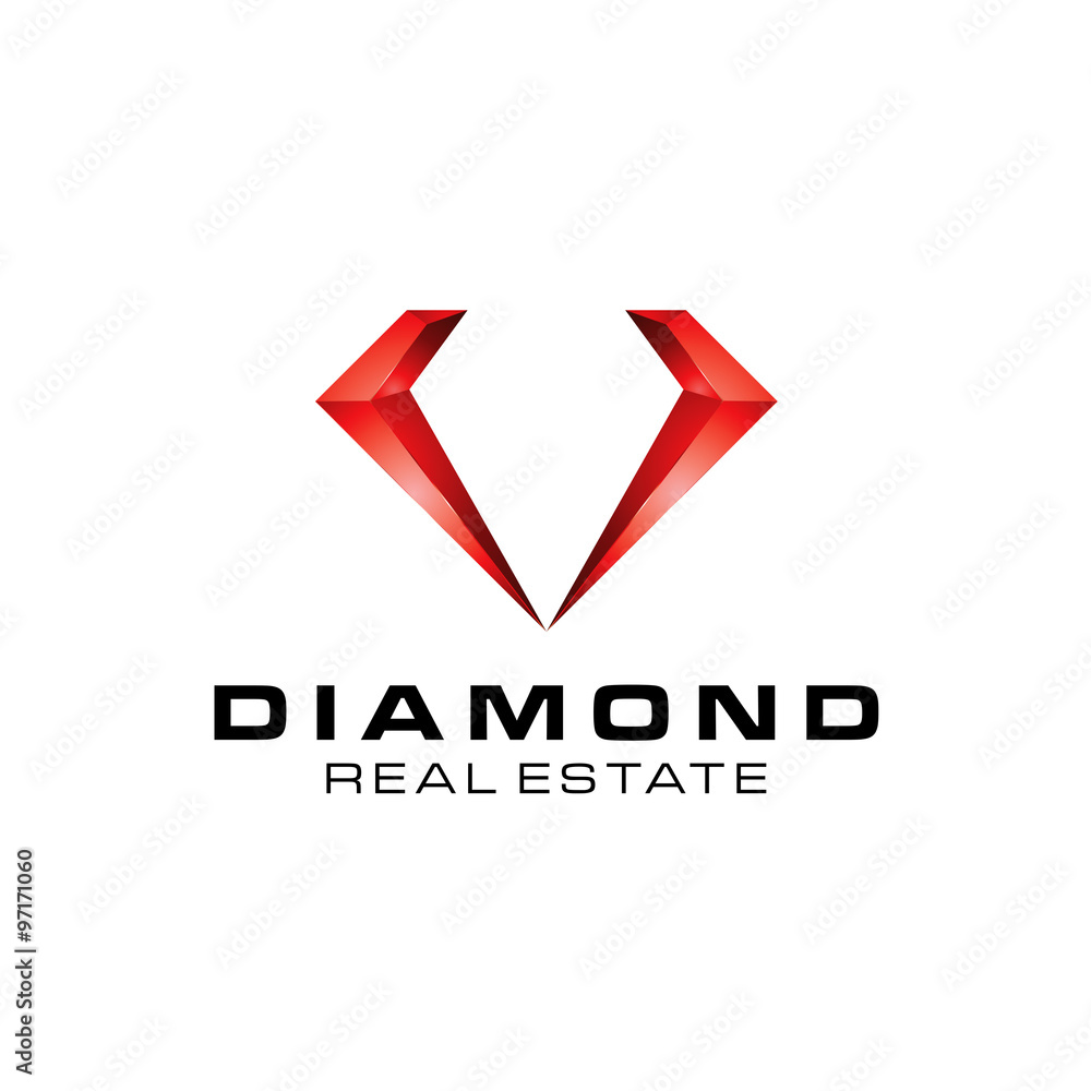 3D Jewelry Diamond Real Estate logo icon 3D Jewelry Diamond Real Estate logo icon