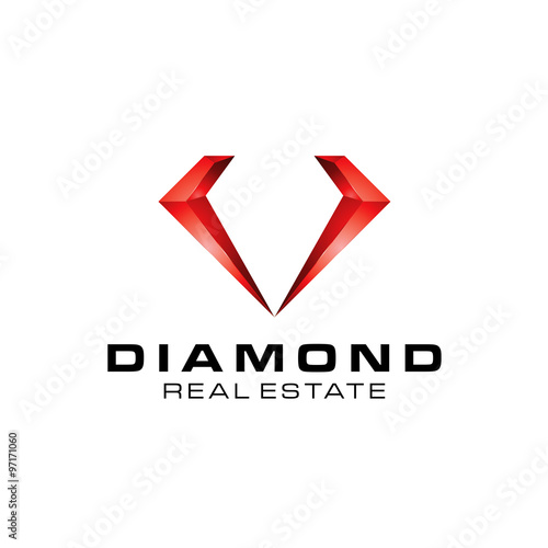 3D Jewelry Diamond Real Estate logo icon