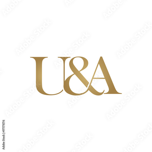 U&A Initial logo. Ampersand monogram logo