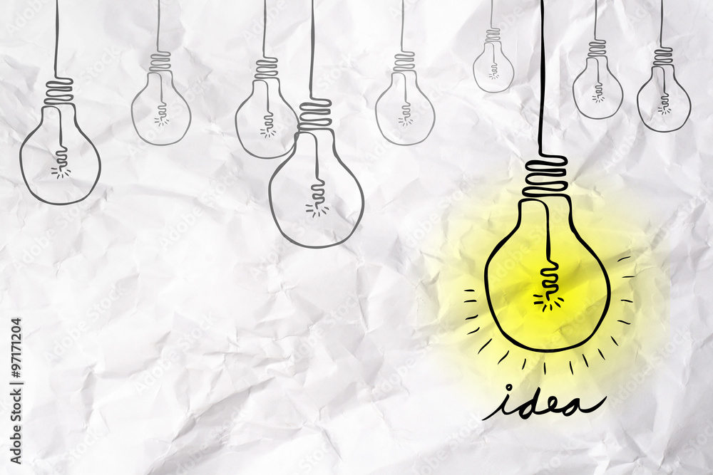 Lamp - Idea At Crumpled Paper 
