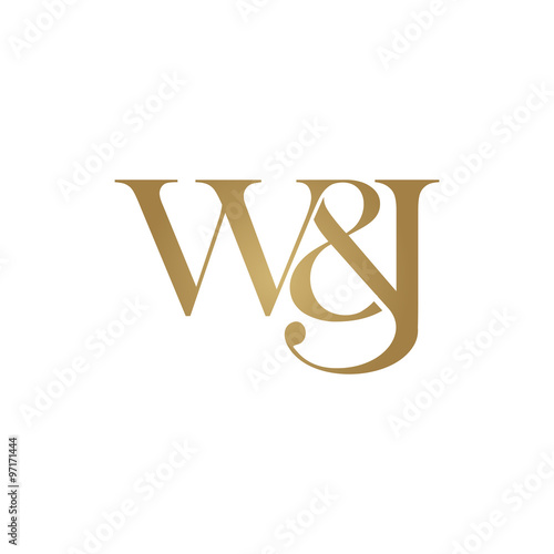 W&J Initial logo. Ampersand monogram logo