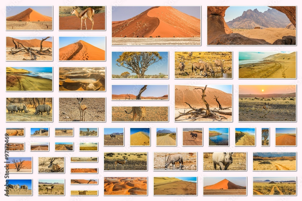 Namibia pictures collage Namibia pictures collage
