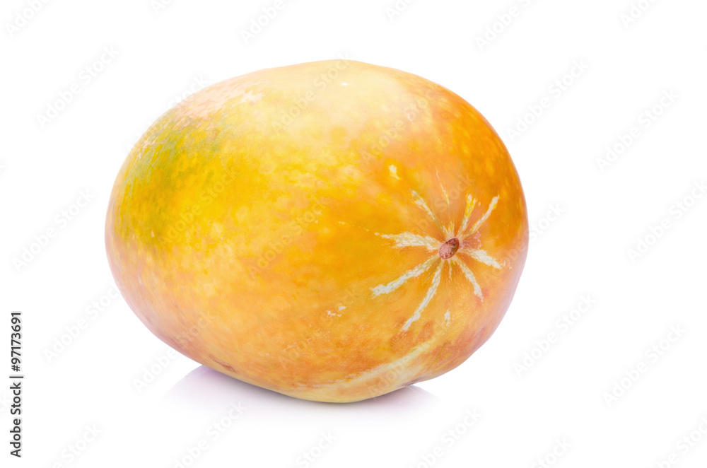 honeydew melon on white background