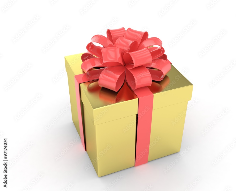 Obraz premium gift box with bows on white