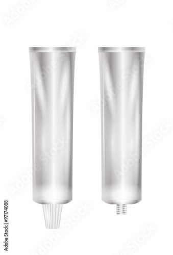 closed and open silver tube