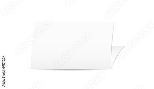 white blank folded paper