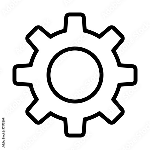 Settings gear / line art icon for apps and websites