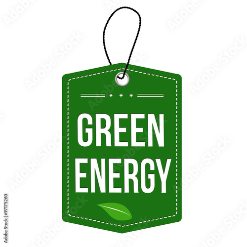 Green Energy label or price tag