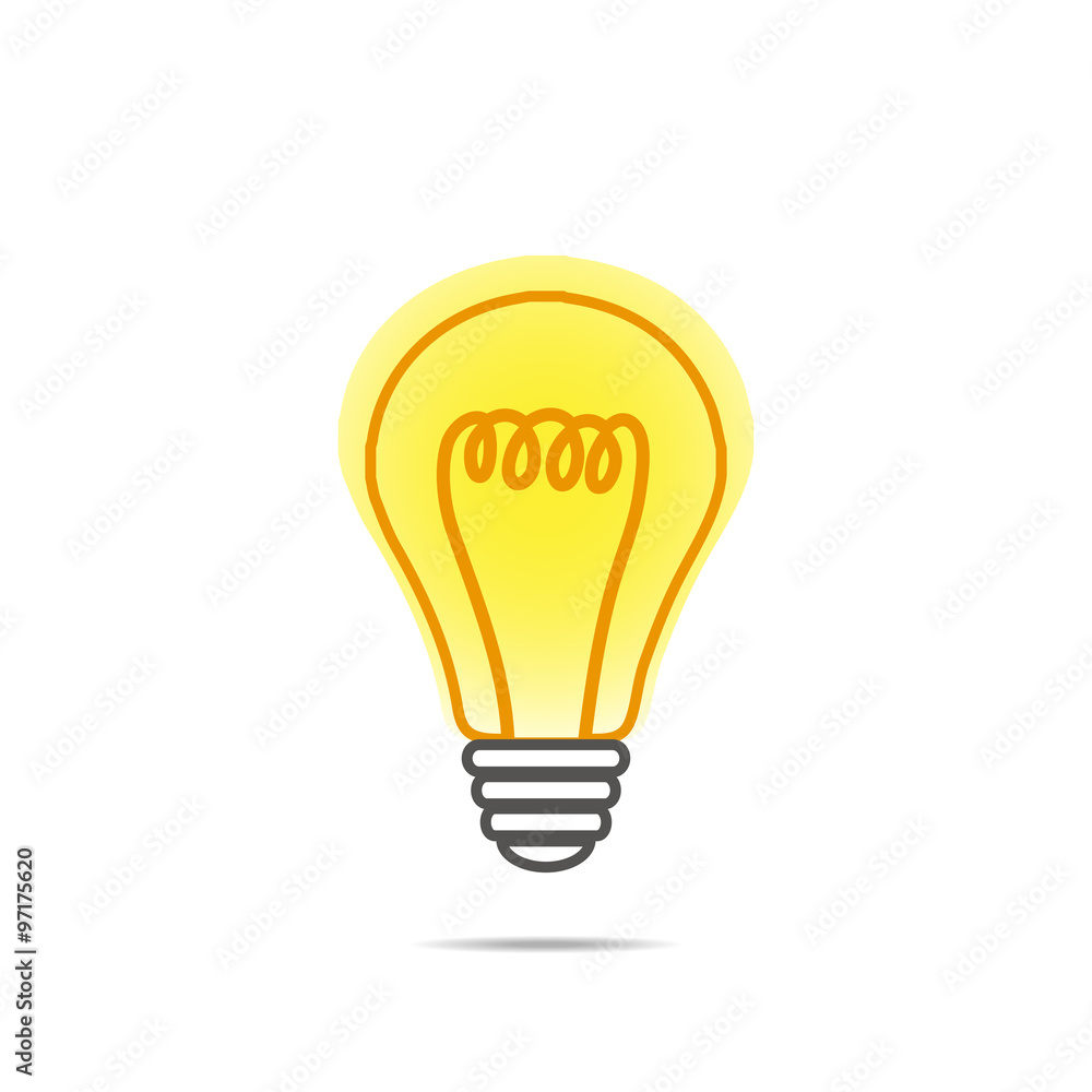 Bulb lamp transparent on white background Bulb lamp transparent on white background