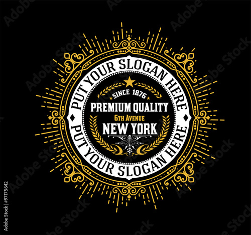 Vintage logo template, Hotel, Restaurant, Business or Boutique I