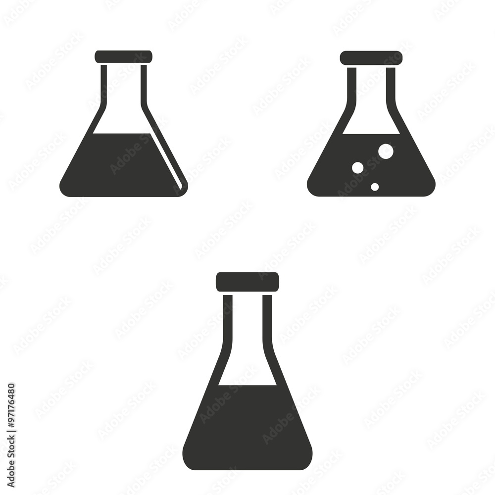 Flask icon. Flask icon.