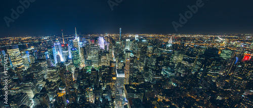 Manhattan skyscrapers at night #97176423