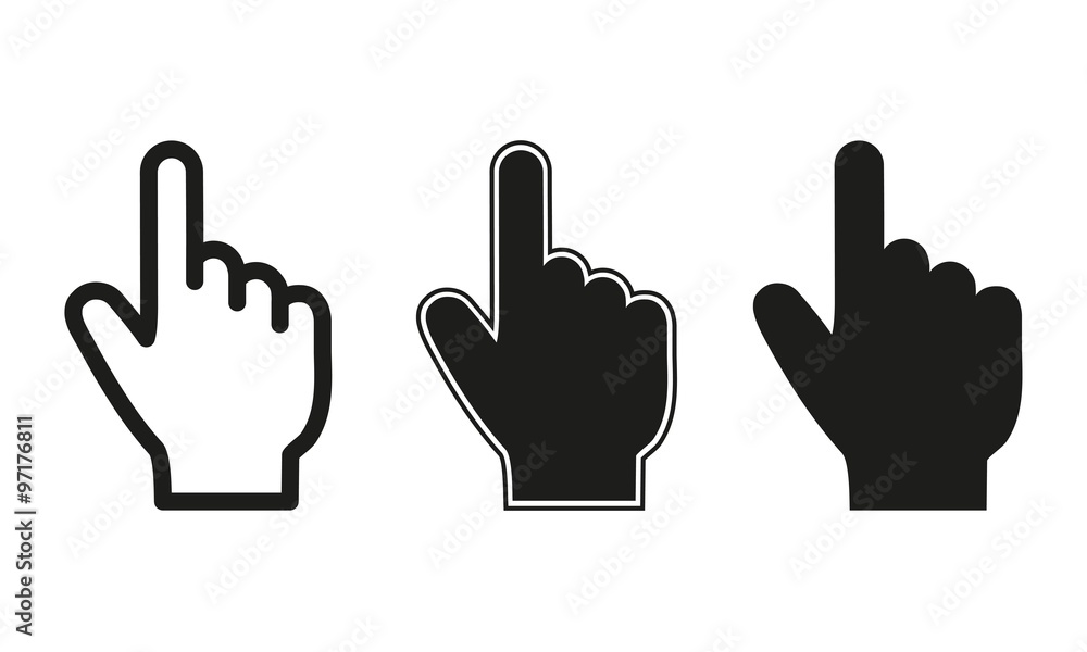 Hand icon. Hand icon.
