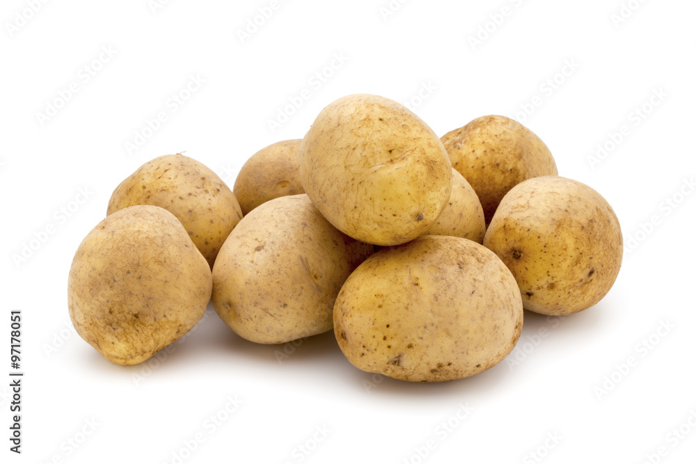 Potato isolated on white background close up. Potato isolated on white background close up.