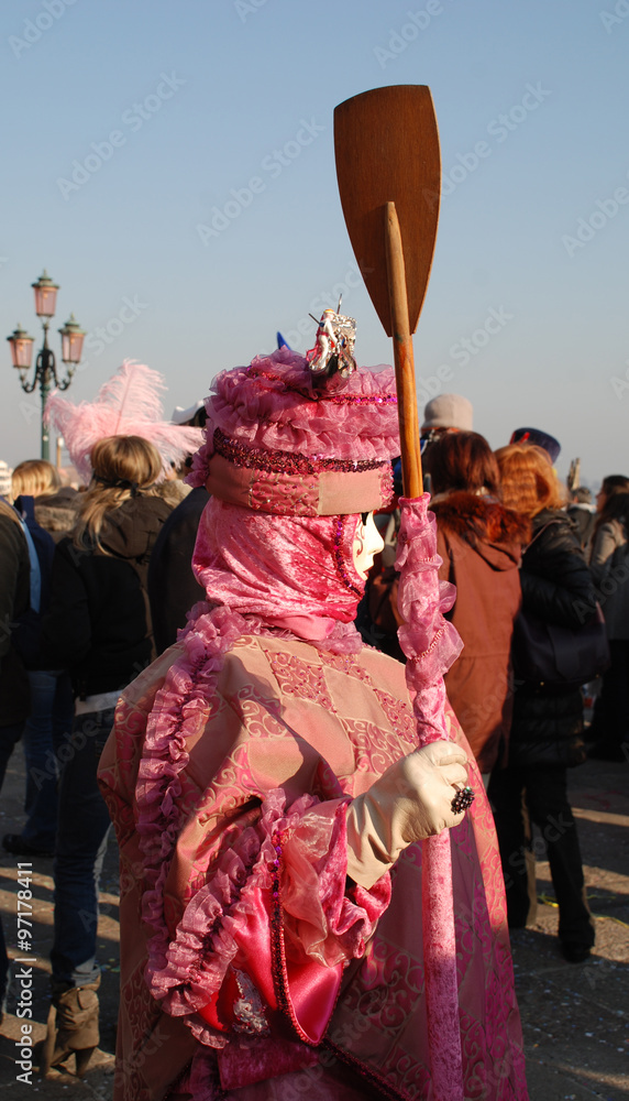 Woman in Pink with Oar
