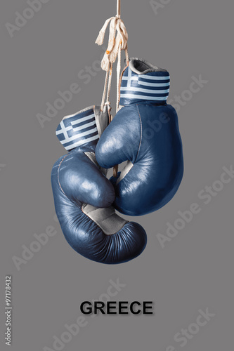 Boxing Gloves in the Color of Greece