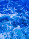 powerful stream of clean blue water