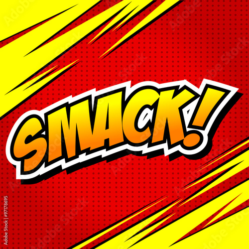 Smack! Comic Speech Bubble, Cartoon.