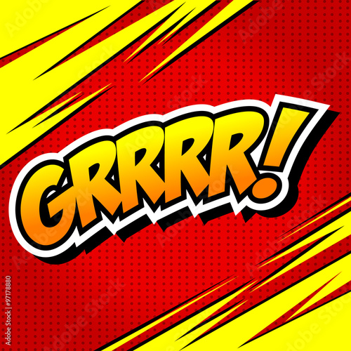 Superhero bashing Comics Bubble with text 