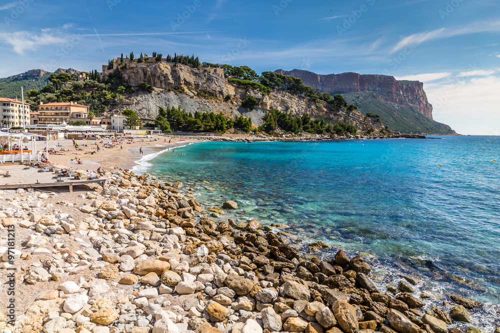 Stony Beach And Cap Canaille-Cassis,France