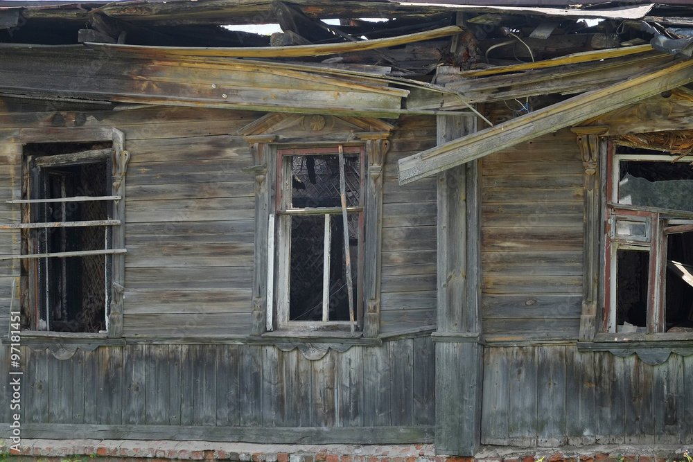 The image of a old wooden house. The image of a old wooden house.