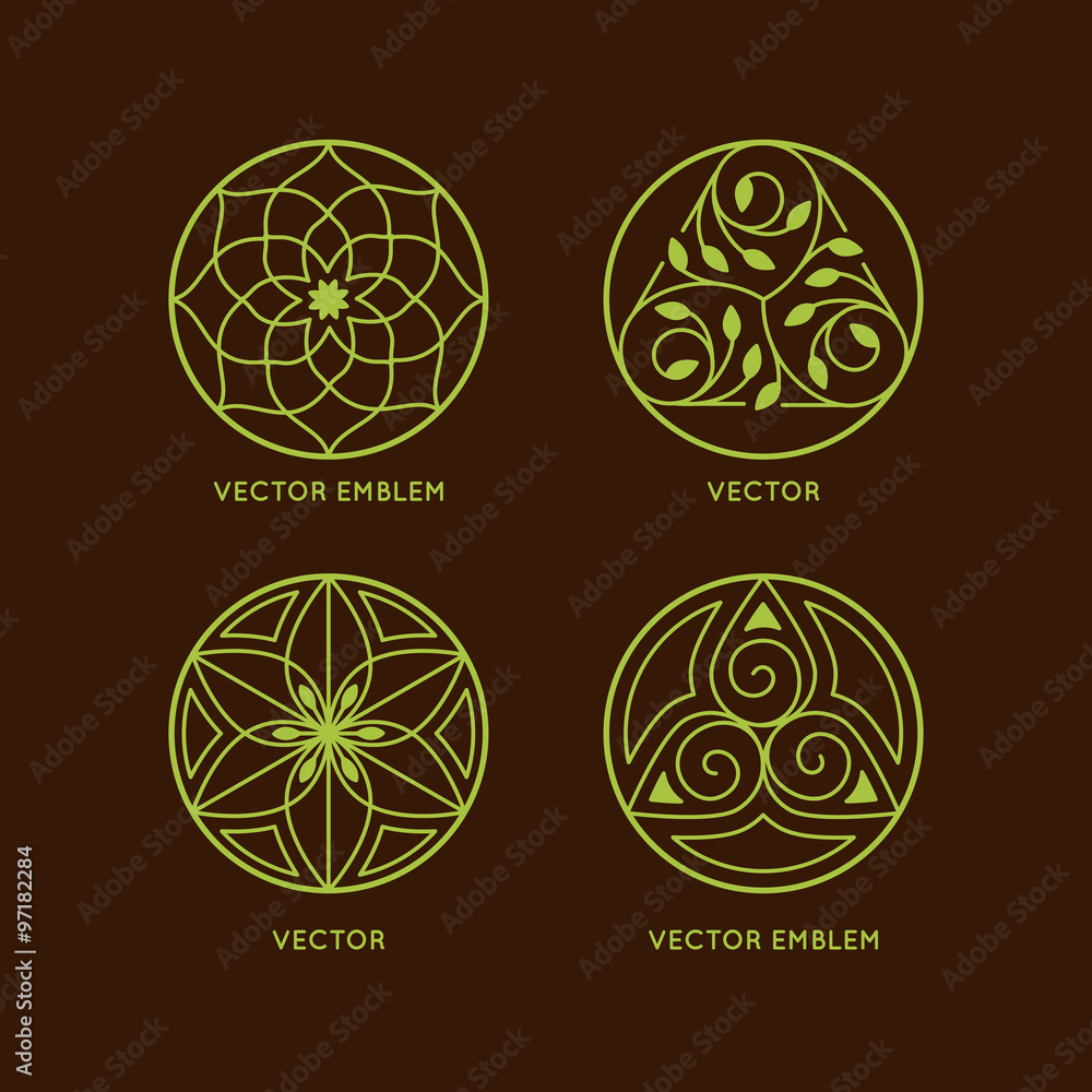 Vector set of logo design templates vector de Stock | Adobe Stock