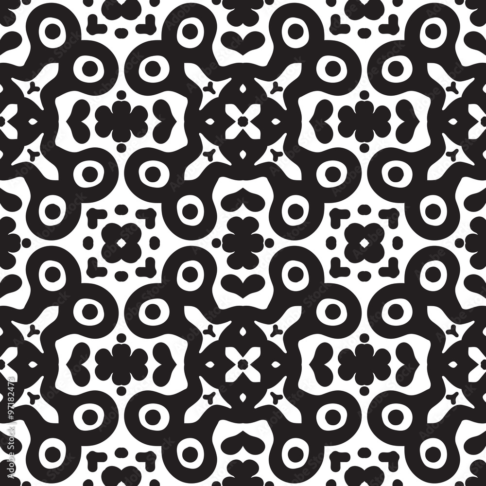Fototapeta premium Abstract geometric symmetry modern fashion seamless pattern