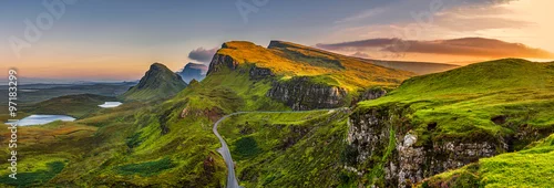 Panel kuchenny z motywem Quiraing mountains sunset at Isle of Skye, Scottland, United Kingdom