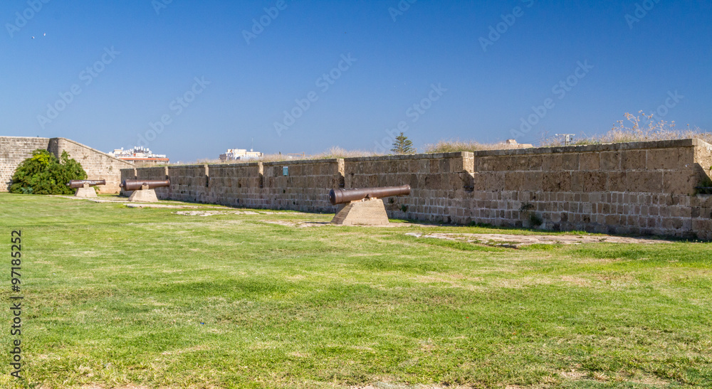 The cannons of Napoleon's army in Akko, Israel The cannons of Napoleon's army in Akko, Israel
