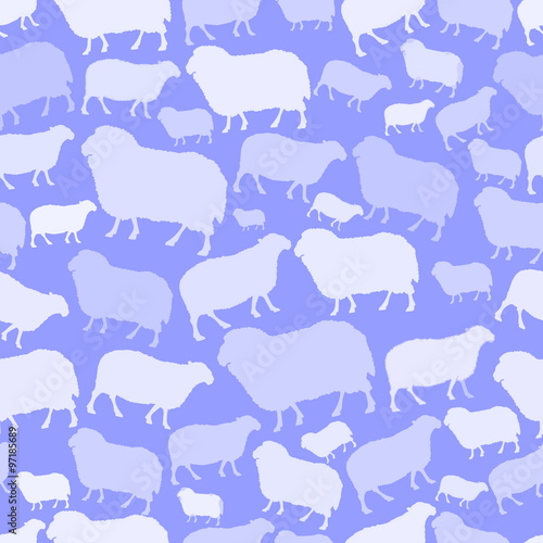 seamless transparent lamb and sheep