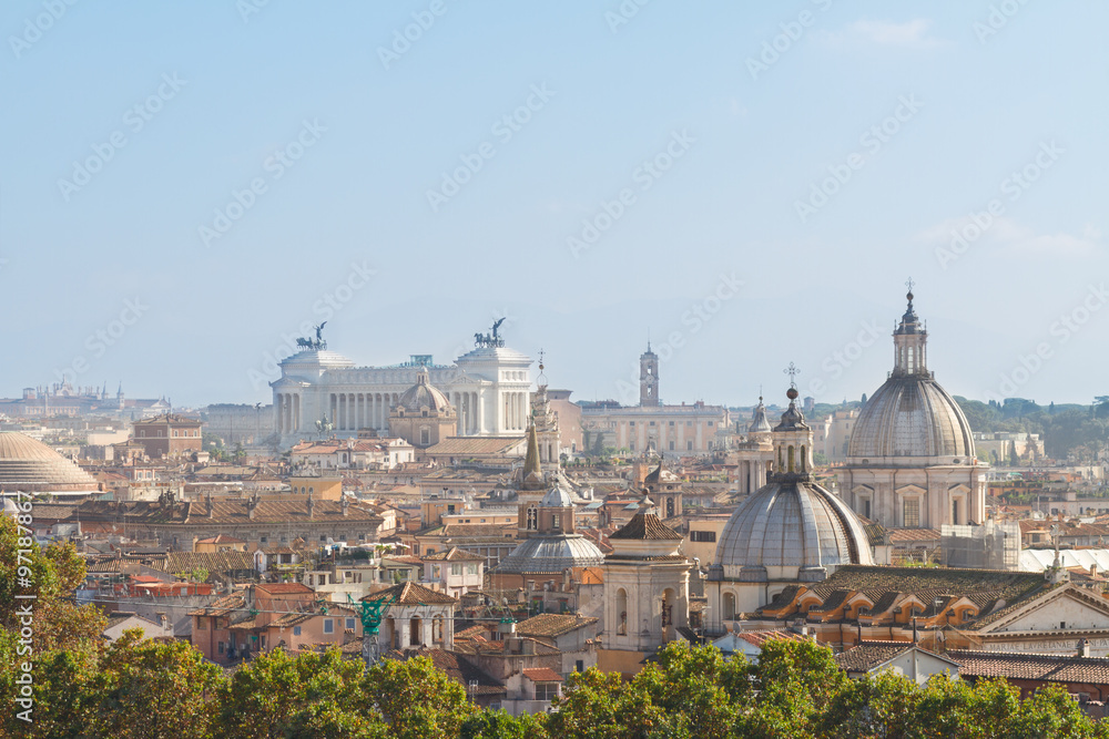 skyline of Rome, Italy