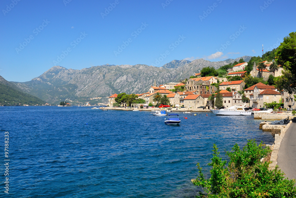 View on Perast, Montenegro