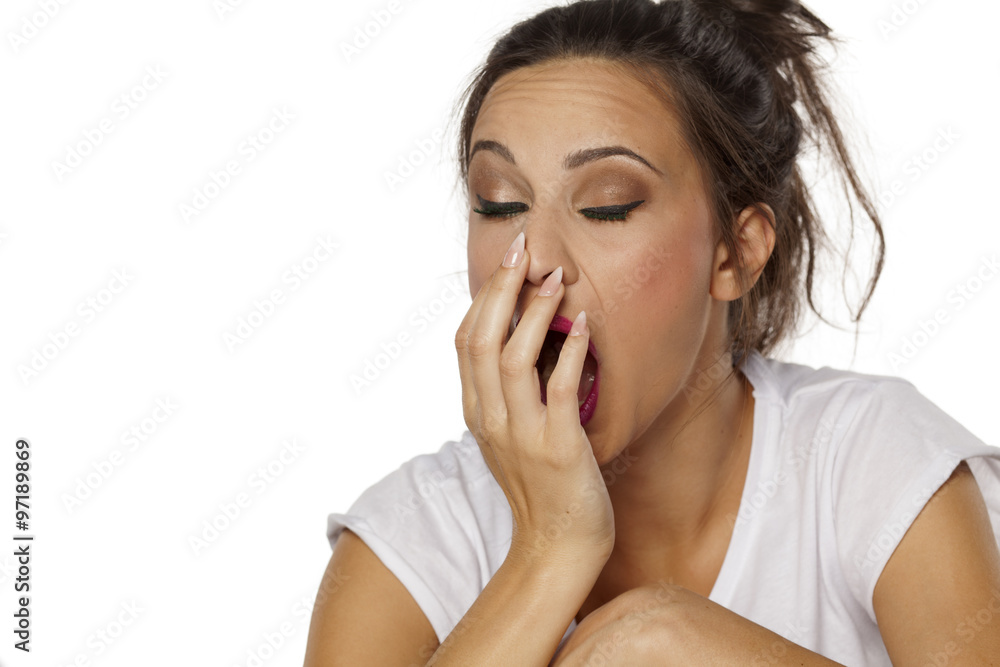 tired and sleepy beautiful young woman tired and sleepy beautiful young woman