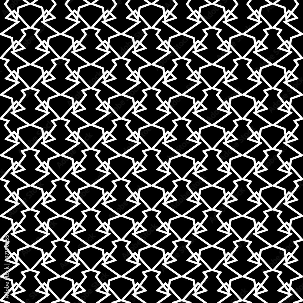 Fototapeta premium Seamless decorative vector background with abstract geometric shapes