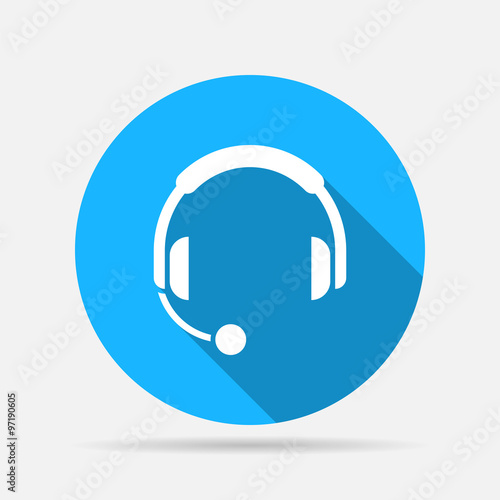 icon headphones with microphone