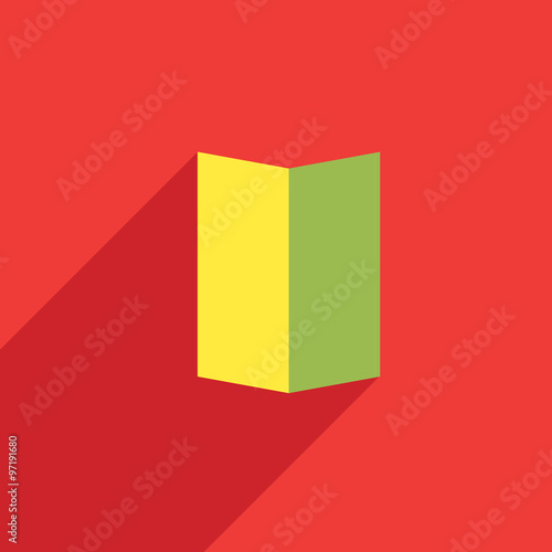 Paper forms. Folded paper into several pieces