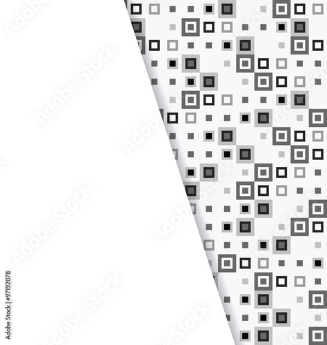 Mosaic from black and white squares 