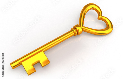 Gold heart key © lovebeer