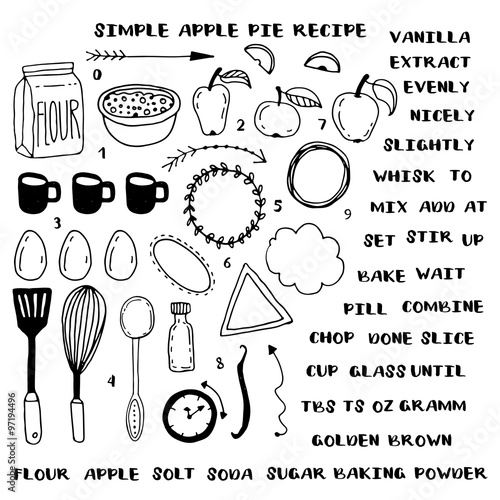 Step by step doodle pastry baking recipe.