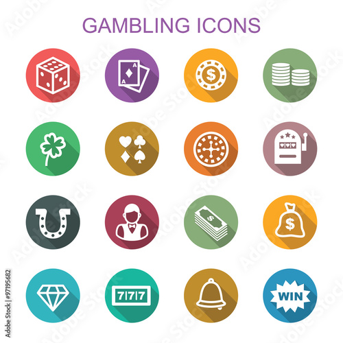gambling long shadow icons