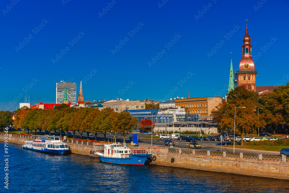 Old Town and River Daugava, Riga, Latvia