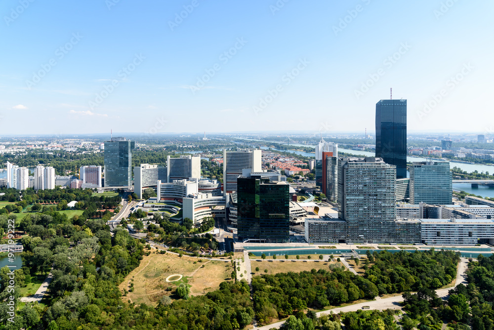 Obraz premium Aerial View Of Vienna City Skyline